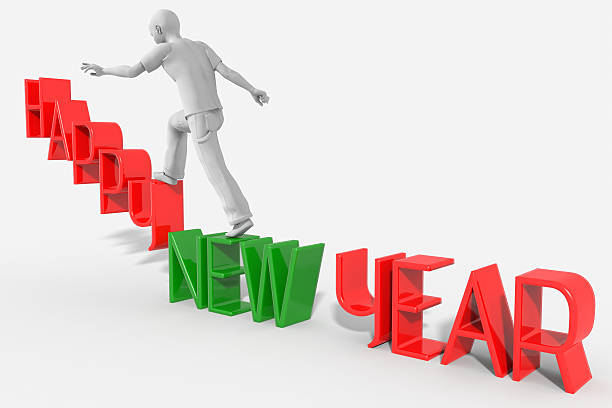 istock Boy climbing the New Year 531887025