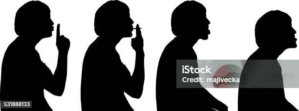 Vector Silhouette Of A Man Stock Illustration - Download Image Now - Horizontal, Men, Sitting