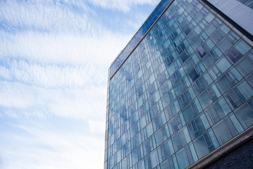 New York City, NY, USA - January 9, 2015:  View of the Standard Hotel on the High Line park, NYC. 