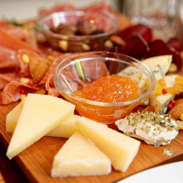 istock Cheese and sausage platter 531889783