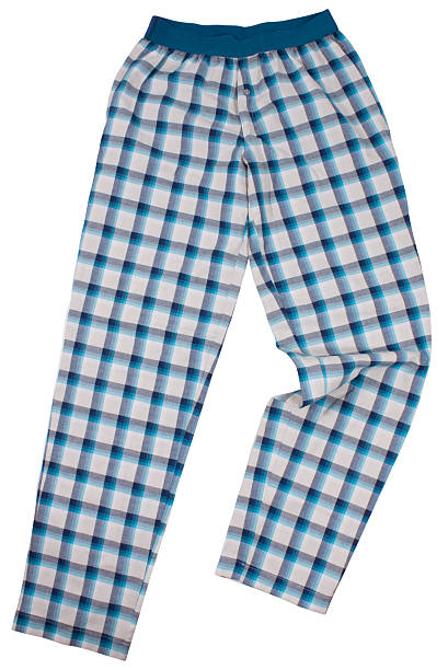 istock Checkered pijama sweatpants isolated on white 531901927