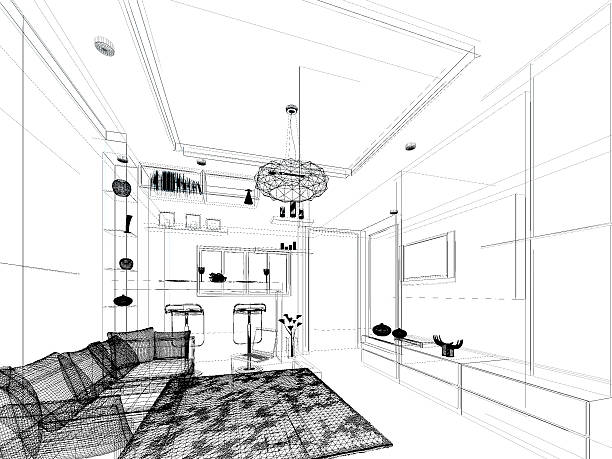 istock sketch design of interior living 531904903