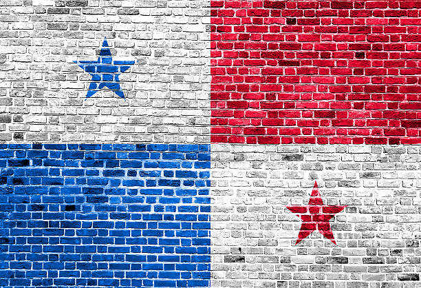istock Flag of Panama painted on brick wall, background texture 531911862