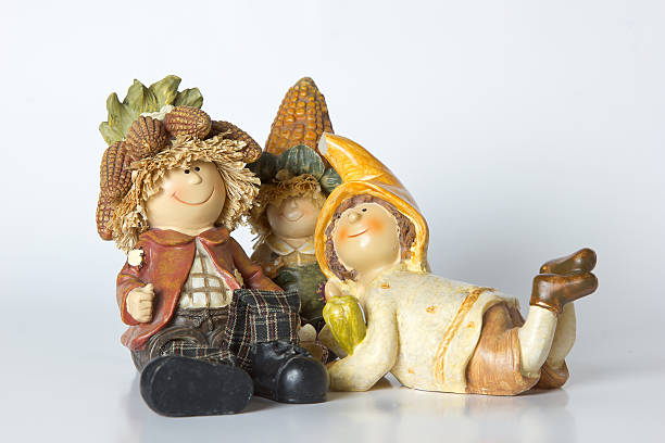 istock vintage German toy dwarfs with corn 531912084