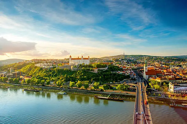 Photo of Bratislava cityscape view on the old town