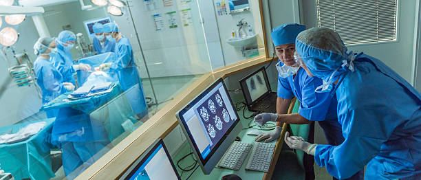 istock Doctor working in hospital's control room 531914192