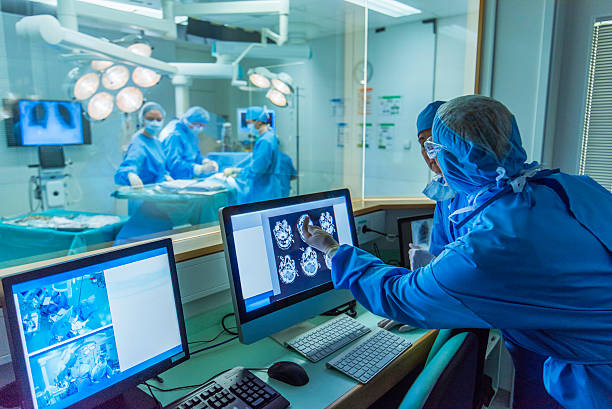 istock Doctor working in hospital control room 531914558
