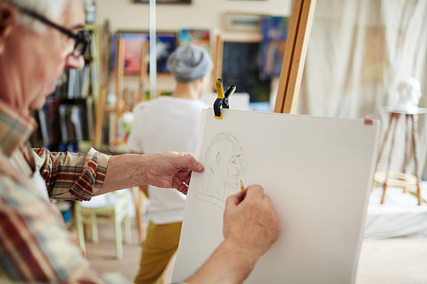 istock Senior artist in studio 531918460