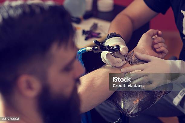 Tattoo Art Stock Photo - Download Image Now - Activity, Adult, Adults Only