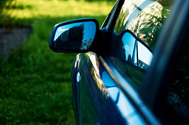 istock side mirror car, reflection in the glass 531922852