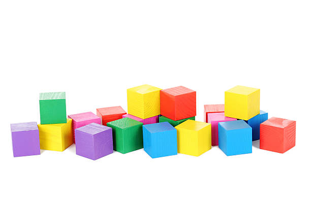 istock Colorful wooden toy cubes isolated on a white 531923664