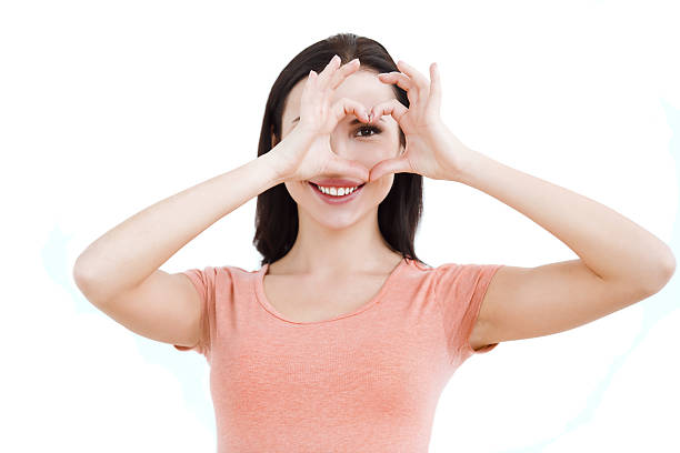 istock Beautiful young woman on white background 531923874