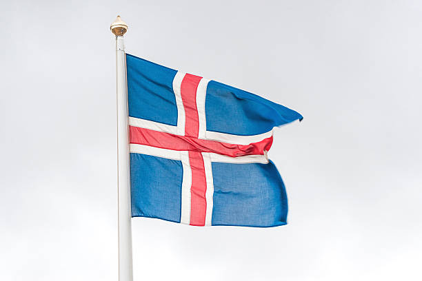 istock Iceland flag in the wind 531924476