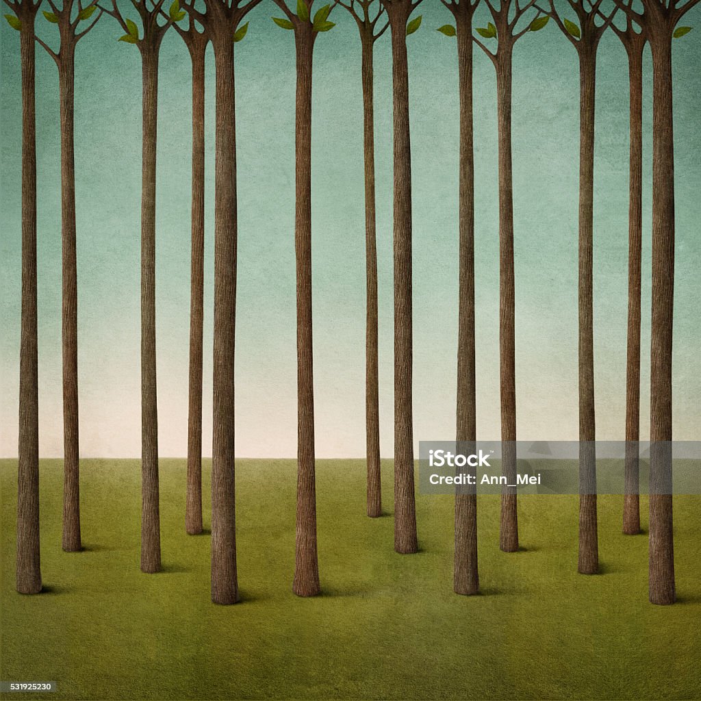De fondo de fantasía bosque - Ilustración de stock de Agosto libre de derechos