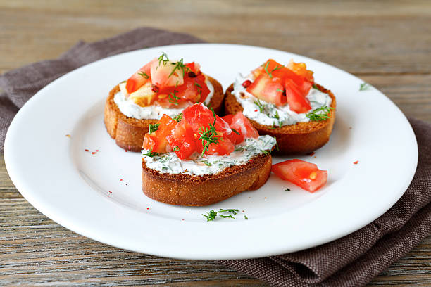 istock Bruschetta with tomato and cheese 531925979