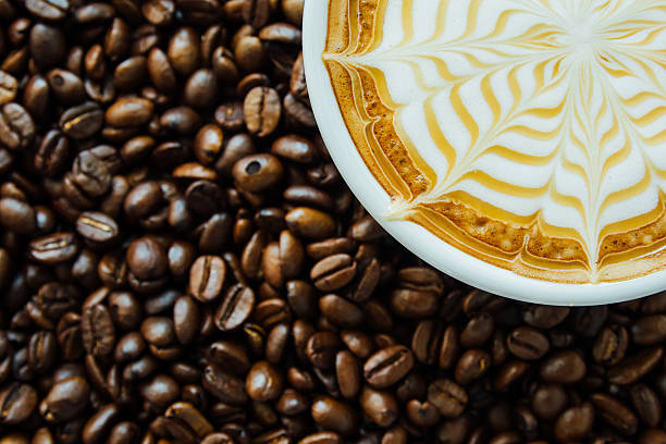 istock Latte art, beautiful cup of hot coffee 531926591