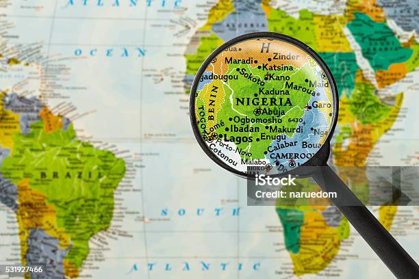Map Of Federal Republic Of Nigeria Stock Photo - Download Image Now - Nigeria, Map, Country - Geographic Area