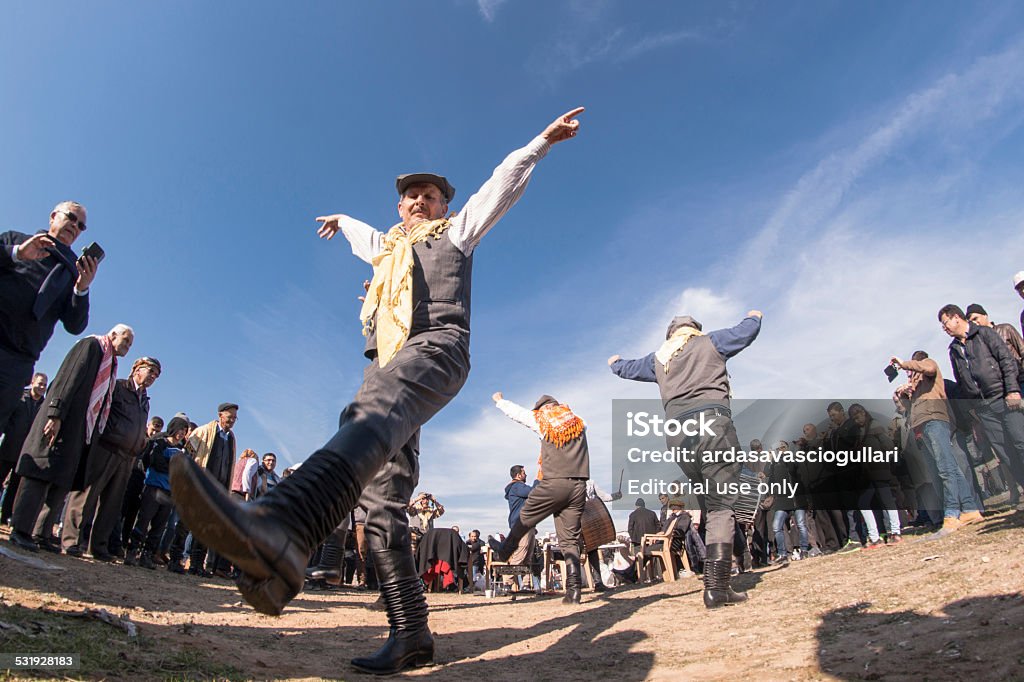 Turkish Efe's Izmir, Turkey - January 11, 2015: Turkish Efe's are dancing. Efe is brave, warrior and insurgent,manly and dancer person in Western Turkish culture. At menemen camel wrestling festival. Izmir Turkey January 11 2015 2015 Stock Photo