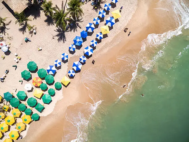 Photo of Top View of a Beach in Bahia, Brazil
