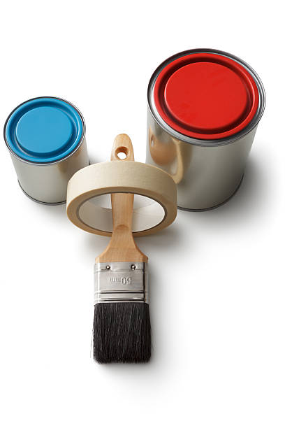 istock Paint: Paint Can, Brush and Tape Isolated on White Background 531930196