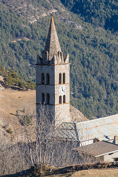 istock Chateau Beaulard  roman church's campanile 531930749