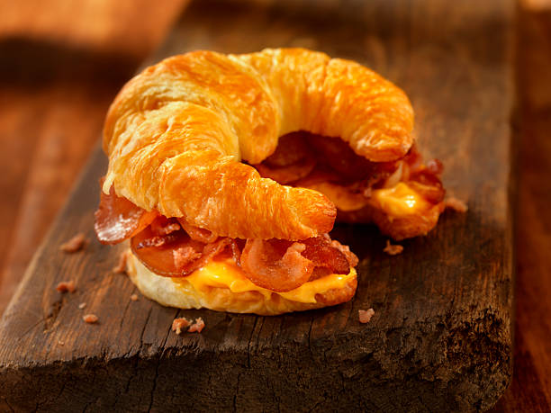 istock Croissant Breakfast Sandwich with Bacon and Cheese 531930750