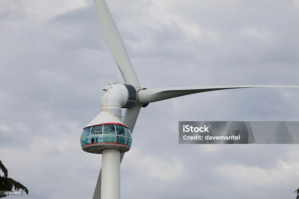 Eye of the Wind Grouse mountains newest attraction where you can go inside a wind turbine. Grouse Mountain Stock Photo