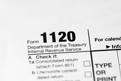 US 1120 tax form