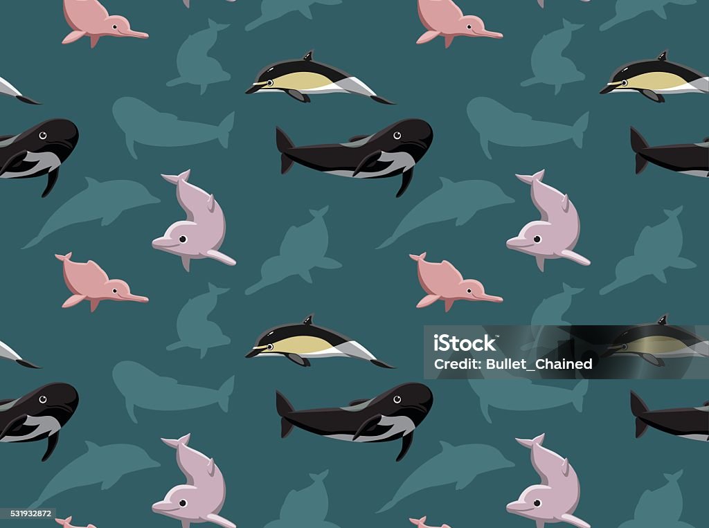 Dolphins Wallpaper 6 Stock Illustration - Download Image Now - Bottle-nosed  Dolphin, Vector, Animal - iStock
