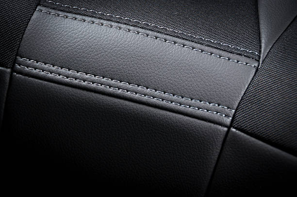istock Leather car seats  detail with focus on stitch 531933832