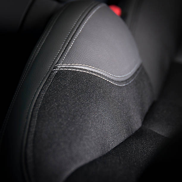 istock Leather car seats  detail with focus on stitch 531933986