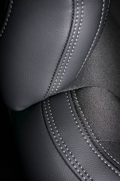 istock Leather car seats  detail with focus on stitch 531934094
