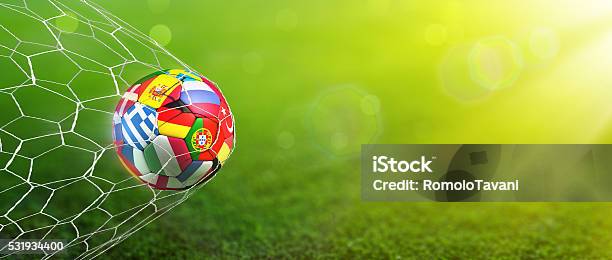 Goal European Football Championship Stock Photo - Download Image Now - International Soccer Event, Soccer, Soccer Ball