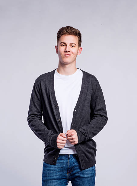 istock Boy in jeans and t-shirt, young man, studio shot 531934608