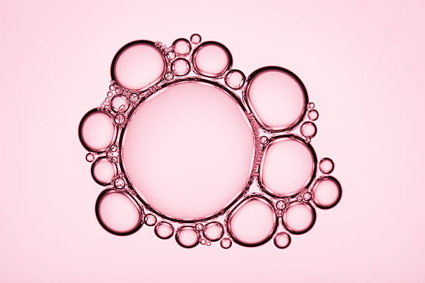 Pink Soap Bubbles 3 - Water Abstract Macro Foam Background