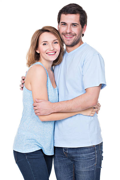 istock Happy smiling couple standing together 531935718