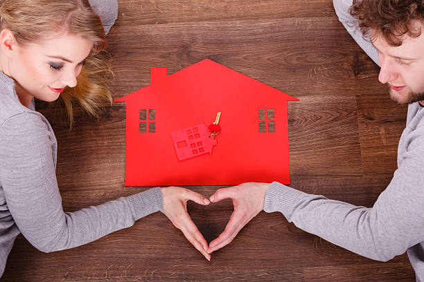 istock Couple with family symbols. 531937258