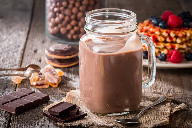istock glass of chocolate milkshake for breakfast 531938774