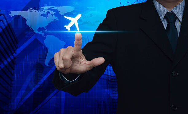 istock Airplane transportation concept, Elements of this image furnished by NASA 531938986
