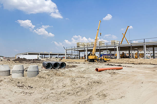 istock Mobile crane is raising package of glass wool. 531939898