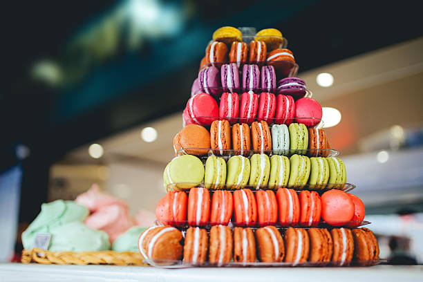 Colorful French macaroon sweets