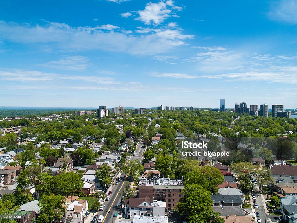 View of Northern NJ from Cliffside Park View of Northern NJ including Fort Lee from Cliffside Park, NJ New Jersey Stock Photo