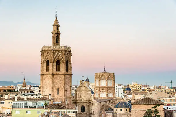Photo of View of the Saint Mary's Cathedral of Valencia. Spain