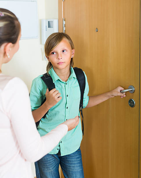 istock Mother with son at doorway 531948459