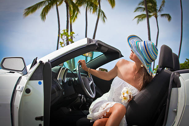 istock Beautiful young woman resting in her car 531951485