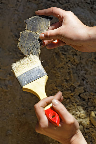 istock Archeology: A clay vessel fragment of the Neolithic 531951625