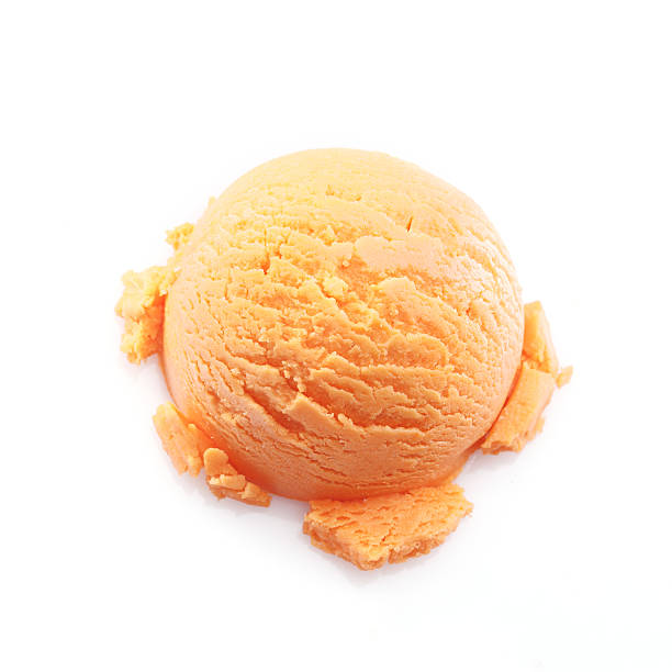 istock Isolated scoop of mango ice cream 531952933