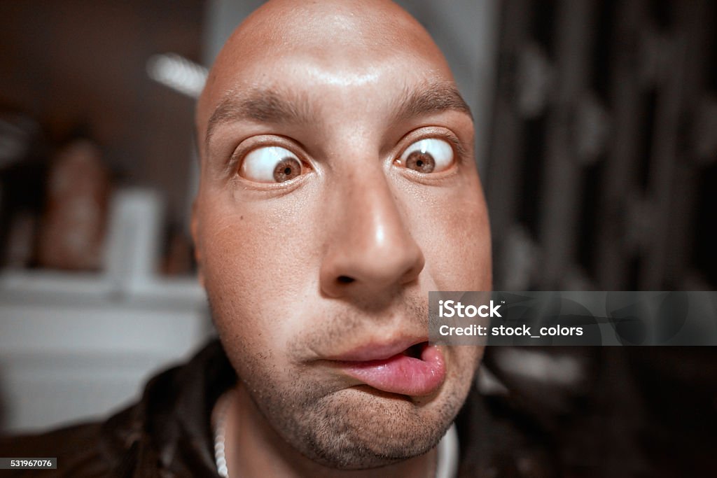 Funny Man Grimacing Stock Photo - Download Image Now - Men, Cross-Eyed, Eye  - iStock