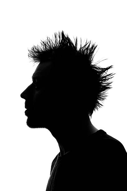 istock Silhouette of a man with straight hair 531973458
