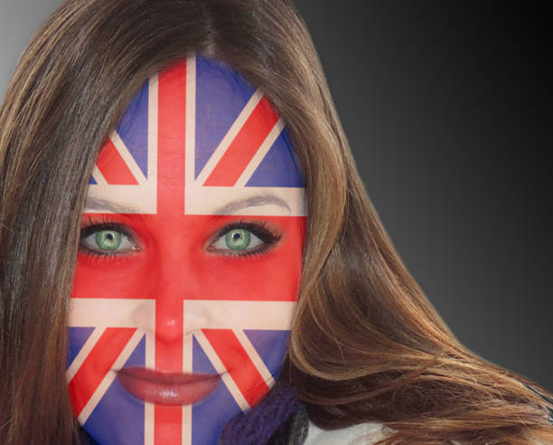 istock Beautiful British lady fan 531974434